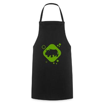 Rhino - Africa - Nature - Animal Lover - Cooking Apron - black - Front - AI Model Male 185 dark (185cm)