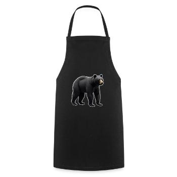 Black bear - Cooking Apron - black - Front - AI Model Male 185 dark (185cm)