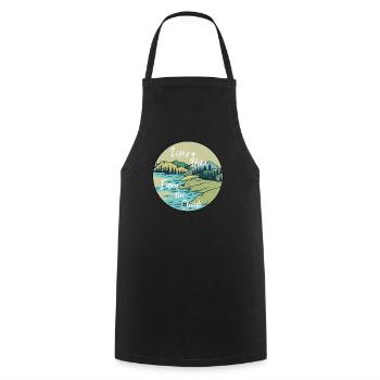 Hiking Shirt - Life is a Hike - Cooking Apron - black - Front - AI Model Male 185 dark (185cm)