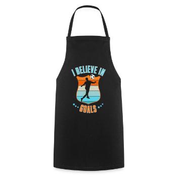Football Goals Mantra - Cooking Apron - black - Front - AI Model Male 185 dark (185cm)