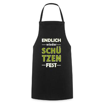 Endlich wieder Schützenfest - Kochschürze - Schwarz - Vorne - AI Model Male 185 dark (185cm)