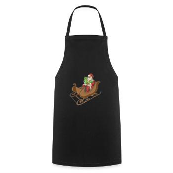 Santa Claus Weihnachtsmann Weihnachten Geschenk - Kochschürze - Schwarz - Vorne - AI Model Male 185 dark (185cm)