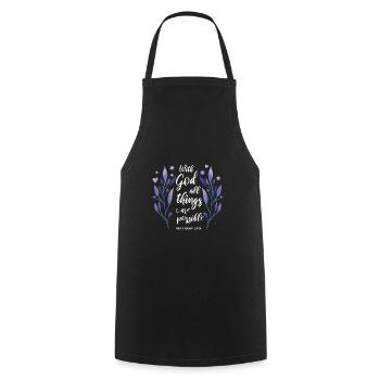 Religiöses Zitat Christlich Bibelvers Geschenk - Kochschürze - Schwarz - Vorne - AI Model Male 185 dark (185cm)