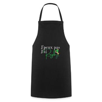 Je peux pas j'ai rugby - J'peux pas j'ai rugby - Tablier de cuisine - noir - Devant - AI Model Male 185 dark (185cm)