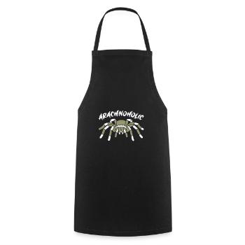 Arachnoholic Spiderfan ich liebe Spinnen - Kochschürze - Schwarz - Vorne - AI Model Male 185 dark (185cm)