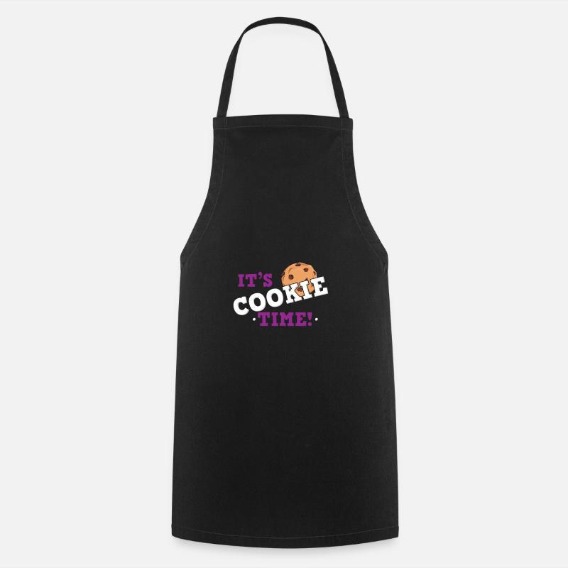 It's Cookie Time - Yummy Cookie Lover Gift - Cooking Apron - black