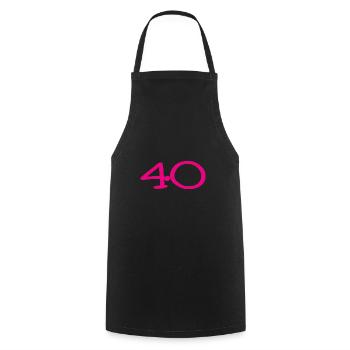 ANNIVERSARY. HAPPY BIRTHDAY. HAPPY BIRTHDAY. - Cooking Apron - black - Front - AI Model Male 185 dark (185cm)