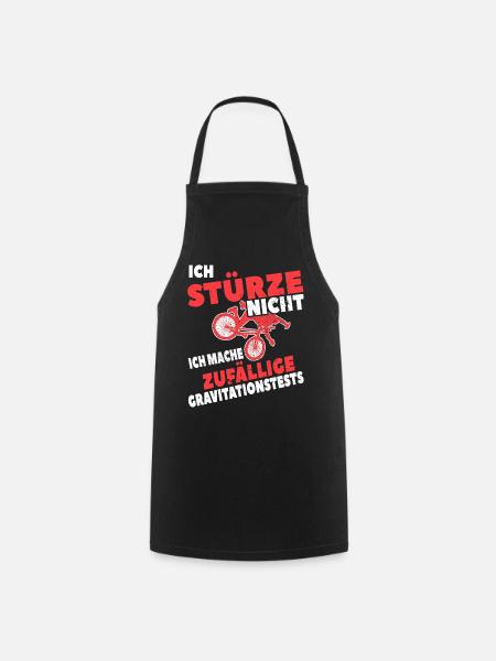 Fahrrad Sturz lustiger Spruch BMX Geschenk BIKE - Kochschürze - Schwarz