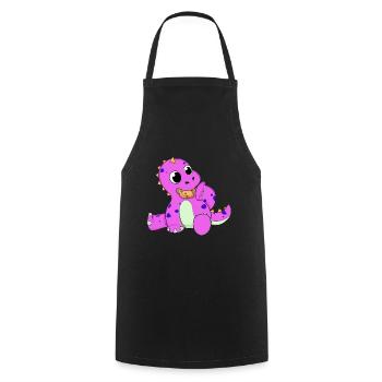 Dino Dinosaurier Fantasy Kinder Baby Kleinkind - Kochschürze - Schwarz - Vorne - AI Model Male 185 dark (185cm)