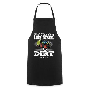 Tracteur disant drôle - Tablier de cuisine - noir - Devant - AI Model Male 185 dark (185cm)