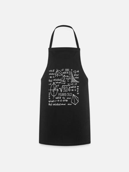 18e anniversaire de l'école de mathématiques cadeau - Tablier de cuisine - noir