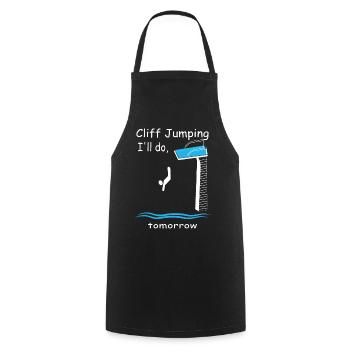 Cliff divers - Cooking Apron - black - Front - AI Model Male 185 dark (185cm)