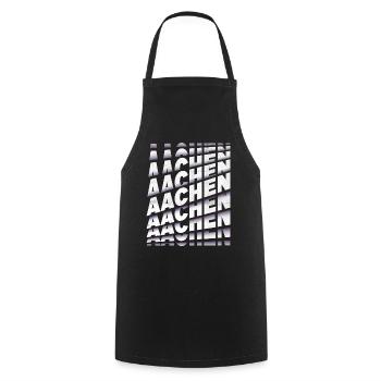 Aachen Germany City Font Skyline Home - Cooking Apron - black - Front - AI Model Male 185 dark (185cm)