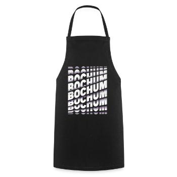 Bochum Deutschland Stadt Schrift Skyline Heimat - Kochschürze - Schwarz - Vorne - AI Model Male 185 dark (185cm)