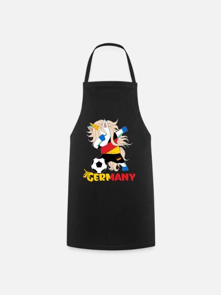Dabbing Unicorn Supporter Team Germany - Cooking Apron - black