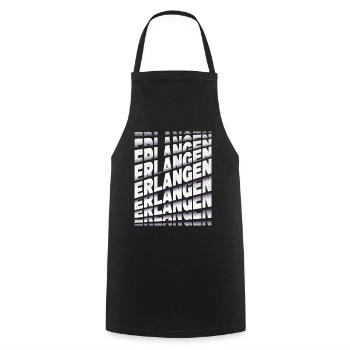Erlangen Germany City Font Skyline Home - Cooking Apron - black - Front - AI Model Male 185 dark (185cm)