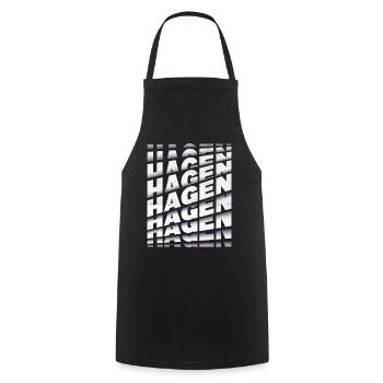 Hagen Germany City Font Skyline Home - Cooking Apron - black - Front - AI Model Male 185 dark (185cm)