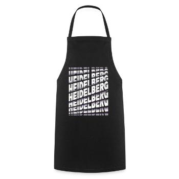 Heidelberg Germany City Font Skyline - Cooking Apron - black - Front - AI Model Male 185 dark (185cm)