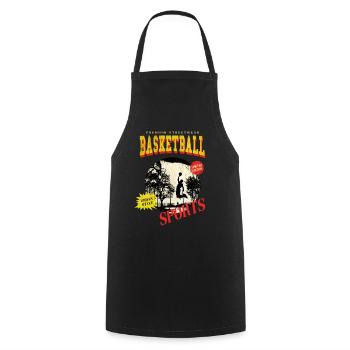Basketteur Basketteur Dunking Sport Vintage - Tablier de cuisine - noir - Devant - AI Model Male 185 dark (185cm)