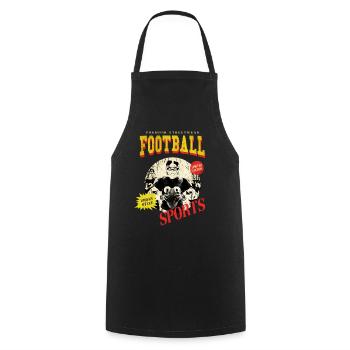 Joueur de football américain Vintage Retro USA Sport - Tablier de cuisine - noir - Devant - AI Model Male 185 dark (185cm)