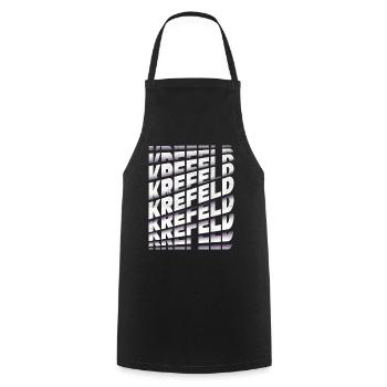 Krefeld Allemagne City Font Skyline Accueil - Tablier de cuisine - noir - Devant - AI Model Male 185 dark (185cm)