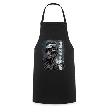 Grumpy old man - Cooking Apron - black - Front - AI Model Male 185 dark (185cm)