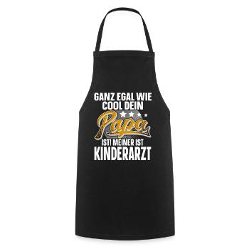 Kinderarzt Papa Vater Vatertag Cooler Papa - Kochschürze - Schwarz - Vorne - AI Model Male 185 dark (185cm)