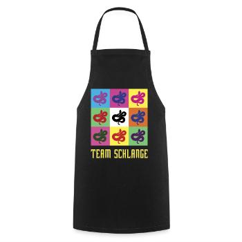 Team Schlange - Kochschürze - Schwarz - Vorne - AI Model Male 185 dark (185cm)
