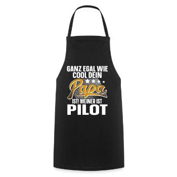 Pilot Papa Vater Vatertag Cooler Papa - Kochschürze - Schwarz - Vorne - AI Model Male 185 dark (185cm)