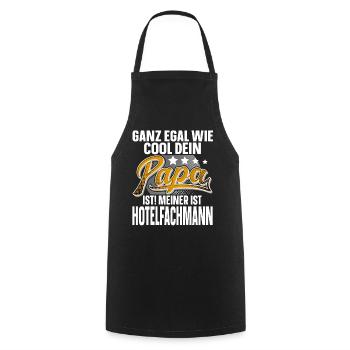 Hotelfachmann Papa Vater Vatertag Cooler Papa - Kochschürze - Schwarz - Vorne - AI Model Male 185 dark (185cm)