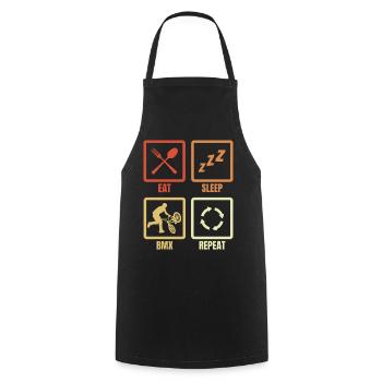 BMX Routine - Cooking Apron - black - Front - AI Model Male 185 dark (185cm)