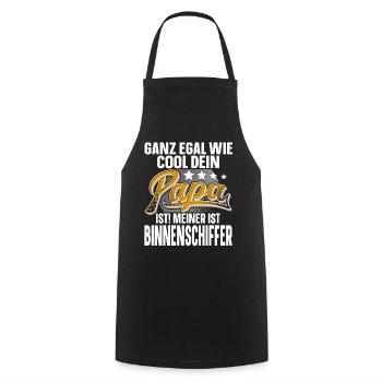 Binnenschiffer Papa Vater Vatertag Cooler Papa - Kochschürze - Schwarz - Vorne - AI Model Male 185 dark (185cm)