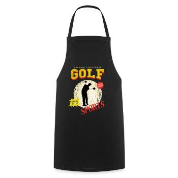 Golf Golf Golfer Sport Hobby Club Vintage - Cooking Apron - black - Front - AI Model Male 185 dark (185cm)