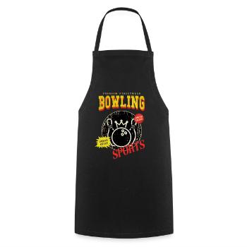 Bowling Bowling Bowling Ball Pins Bowling Players - Cooking Apron - black - Front - AI Model Male 185 dark (185cm)