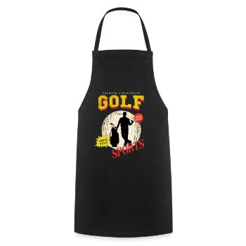 Golf Golf Golfer Sport Hobby Club Vintage - Cooking Apron - black - Front - AI Model Male 185 dark (185cm)