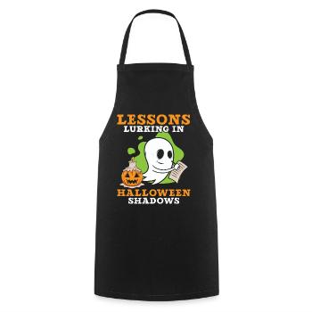 Lektionen, die in den Schatten von Halloween lauer - Kochschürze - Schwarz - Vorne - AI Model Male 185 dark (185cm)