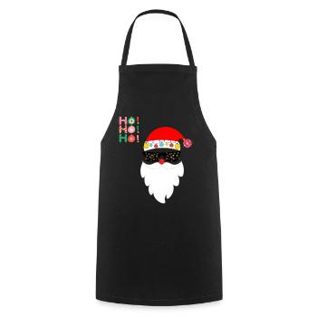 HO HO HO - Kochschürze - Schwarz - Vorne - AI Model Male 185 dark (185cm)