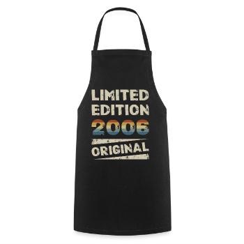 Limited Edition 18th Birthday Party Vintage 2006 - Cooking Apron - black - Front - AI Model Male 185 dark (185cm)