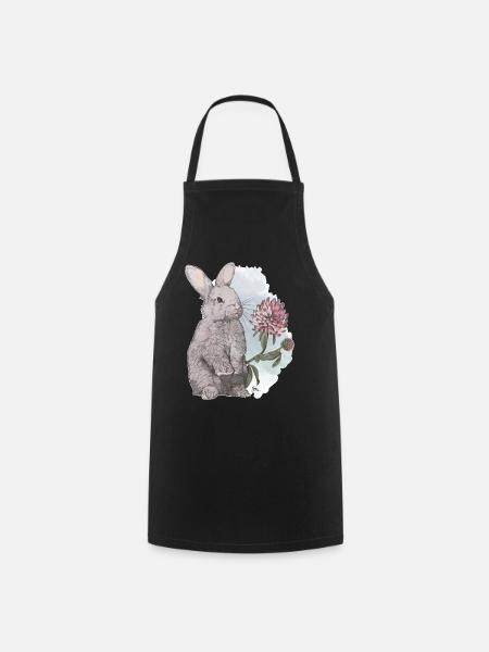 Veganuary 2024 Rabbit - Cooking Apron - black