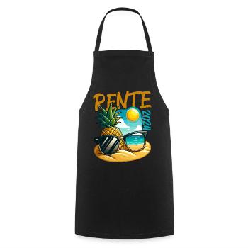 Rente Rentner 2024 Abschiedsgeschenk - Kochschürze - Schwarz - Vorne - AI Model Male 185 dark (185cm)