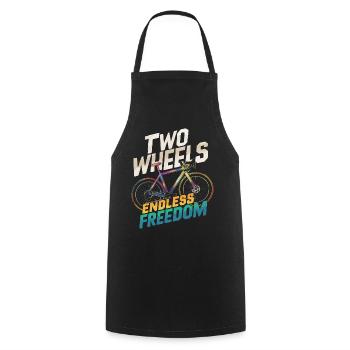 Endless Freedom Two Wheels Bicycle Design - Cooking Apron - black - Front - AI Model Male 185 dark (185cm)