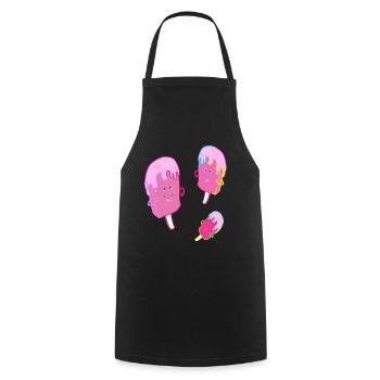 Crème glacée d’été Crème glacée Crème glacée enfant - Tablier de cuisine - noir - Devant - AI Model Male 185 dark (185cm)