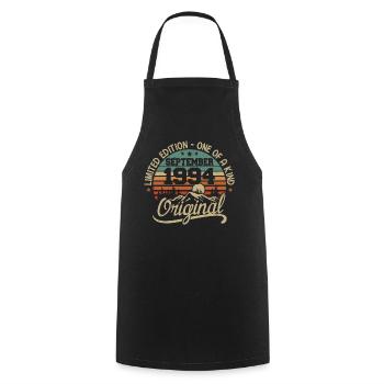 Birthday September 1994 Gift September 1994 - Cooking Apron - black - Front - AI Model Male 185 dark (185cm)