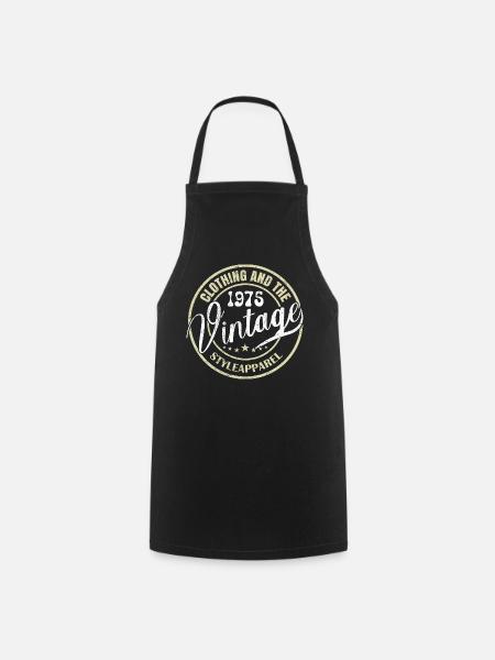 Vintage 1975 Cadeau Anniversaire 1975 Rétro 1975 - Tablier de cuisine - noir