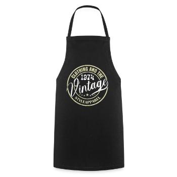Vintage 1974 Birthday Gift 1974 Retro 1974 - Cooking Apron - black - Front - AI Model Male 185 dark (185cm)