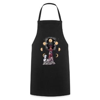 Phare Phares marin maritime fille - Tablier de cuisine - noir - Devant - AI Model Male 185 dark (185cm)