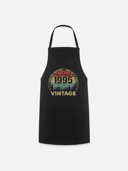 Novembre 1995 Cadeau Vintage - Né en Novembre 1995 - Tablier de cuisine - noir