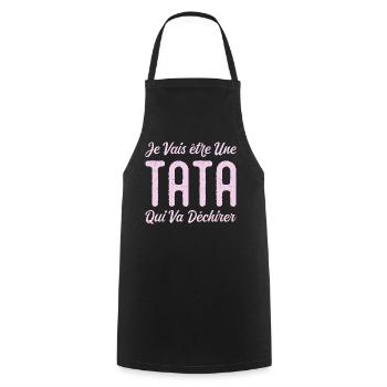 I'm going to be a Auntie who's going to rock - Cooking Apron - black - Front - AI Model Male 185 dark (185cm)