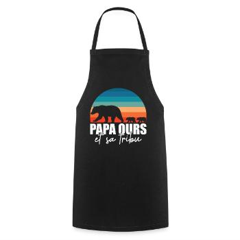 Papa Bear - Little Bears - Cooking Apron - black - Front - AI Model Male 185 dark (185cm)