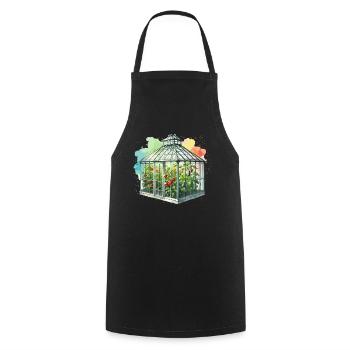 Dream greenhouse #1 - Cooking Apron - black - Front - AI Model Male 185 dark (185cm)